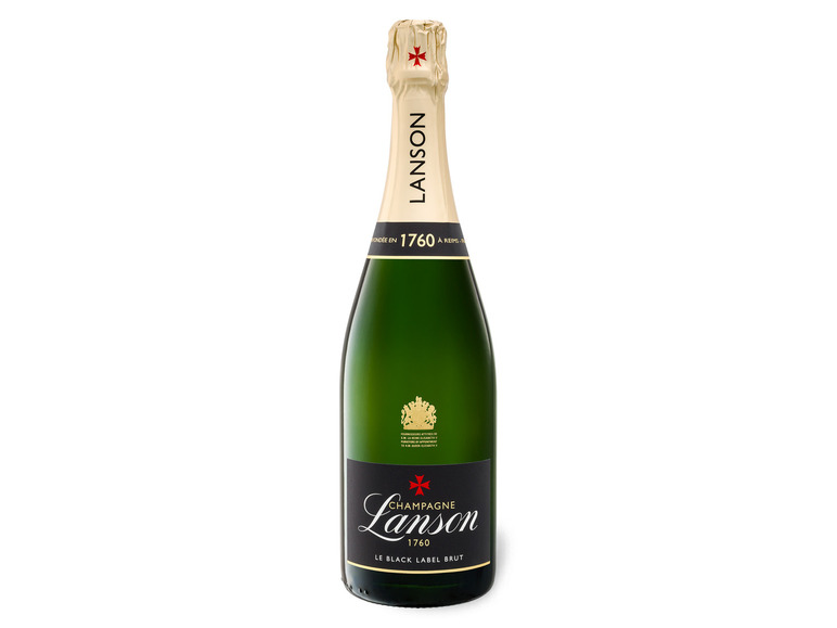 Lanson Le Black brut, Label Champagner