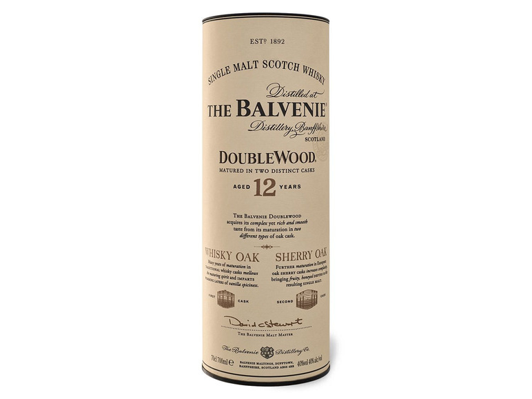 Single Double Jahre Vol 40% 12 Whisky Balvenie Scotch Geschenkbox Malt Wood mit The