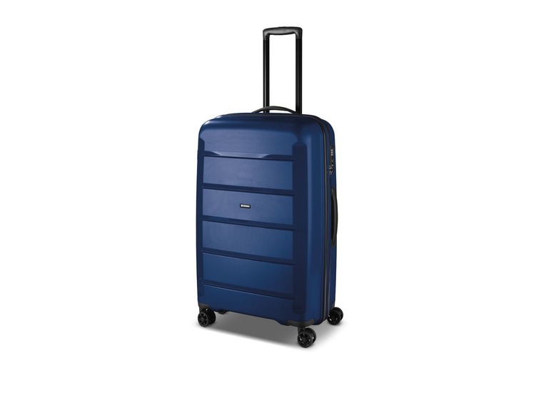 Gehe zu Vollbildansicht: TOPMOVE® Koffer, 73 L Volumen, bis 25 kg Füllgewicht, 4 Rollen, Polypropylen-Schale, blau - Bild 3