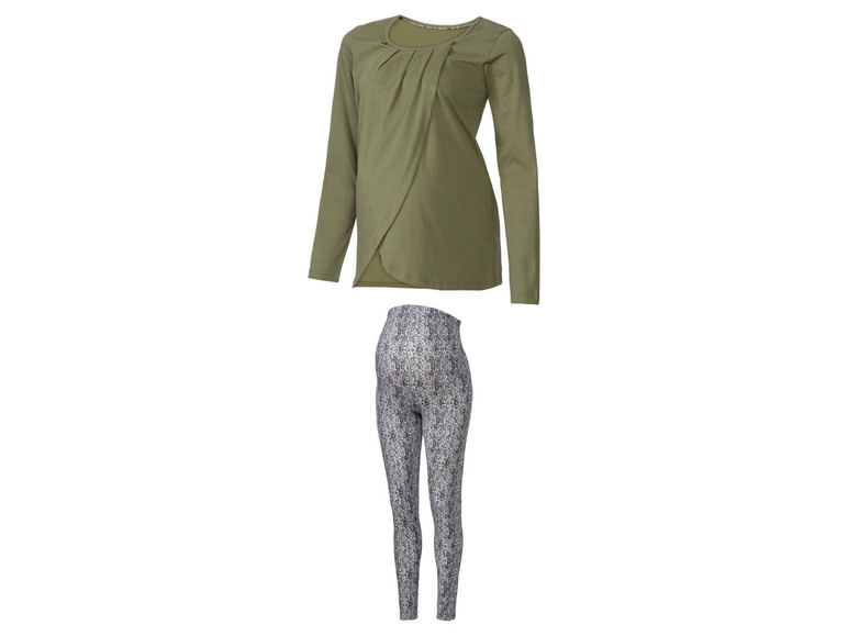 Gehe zu Vollbildansicht: ESMARA® Umstandspyjama, mit bauchbedeckender Hose, mit Bio-Baumwolle - Bild 9