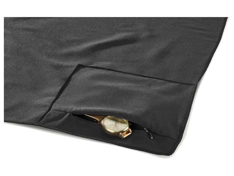 Gehe zu Vollbildansicht: CRIVIT® Sporthandtuch, mit integrierter Reßverschlusstasche, 130 x 80 cm, aus Polyester - Bild 24