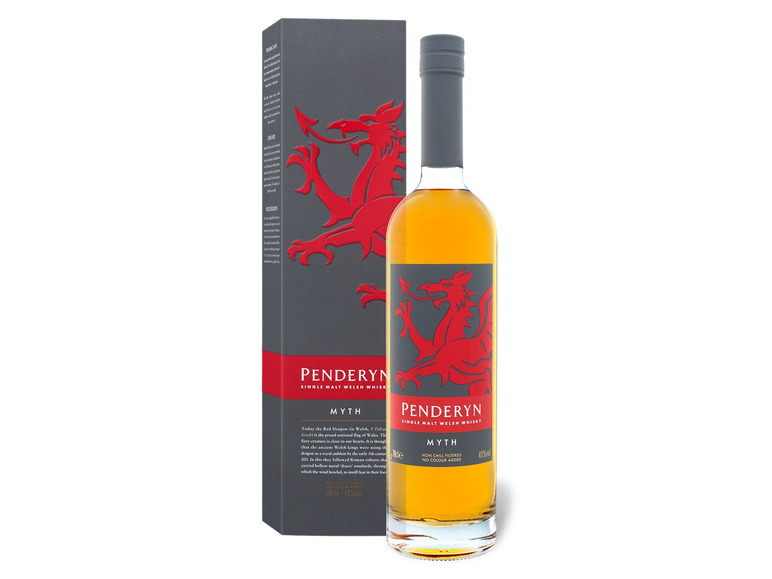 mit Vol Malt 41% Welsh Penderyn Geschenkbox Whisky Single Myth