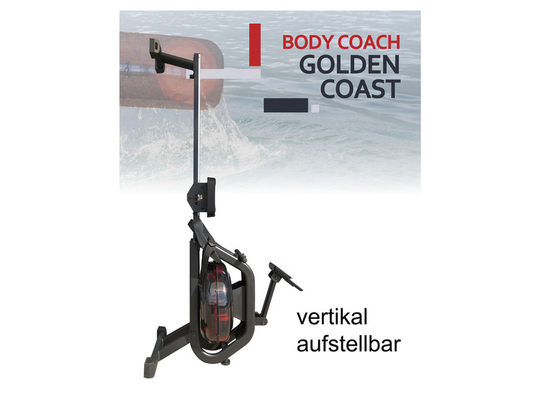 Gold Wasser-Rudergerät inkl. Ruderzugmaschine coach Wasser-Bremssystem Coast Brustgurt body Rower