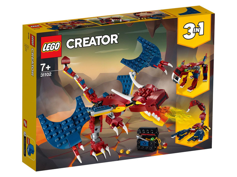 Gehe zu Vollbildansicht: LEGO® Creator 31102 »Feuerdrache«, 3-in-1-Set - Bild 1