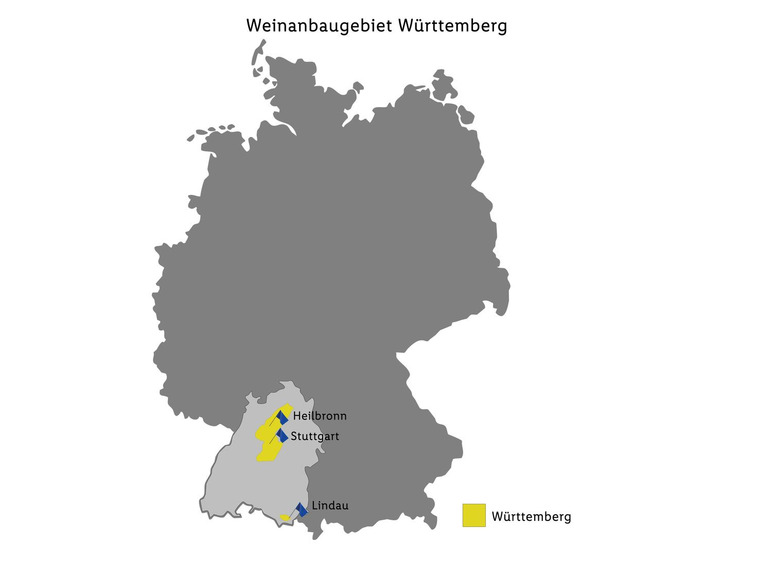Württemberg Trollinger mit QbA 2020 Rotwein halbtrocken, Lemberger
