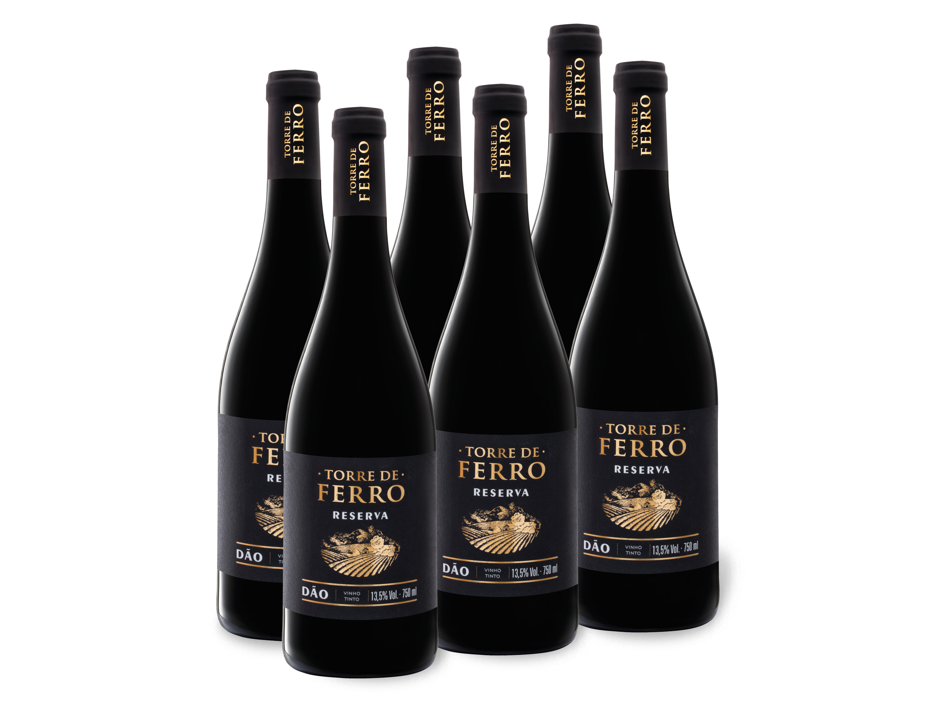 6 x 0,75-l-Flasche Weinpaket Torre de Ferro Dão DOC Reserva trocken, Rotwein