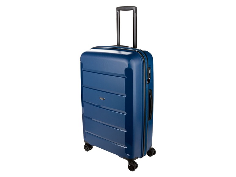Gehe zu Vollbildansicht: TOPMOVE® Koffer, 73 L Volumen, bis 25 kg Füllgewicht, 4 Rollen, Polypropylen-Schale, blau - Bild 1