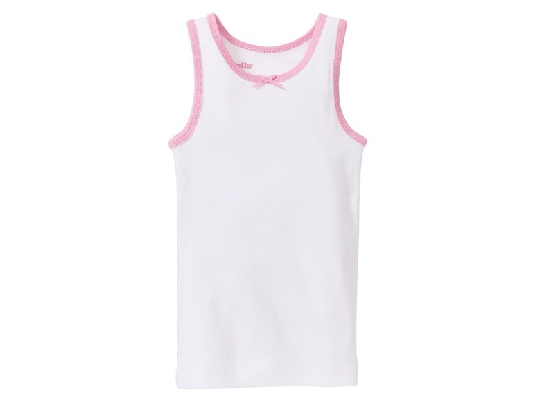 Gehe zu Vollbildansicht: LUPILU® Unterhemd Mädchen, in weicher Feinrippqualität, aus reiner Baumwolle, 3 Stück - Bild 14