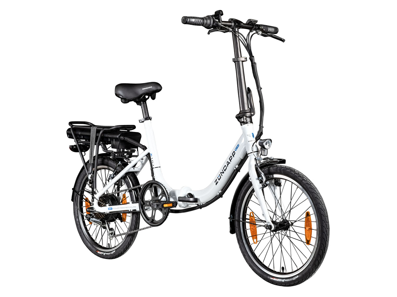 Zündapp Z110 20 Zoll Faltrad E-bike Klapprad Pedelec StVZO Tiefeinsteiger (weiß)