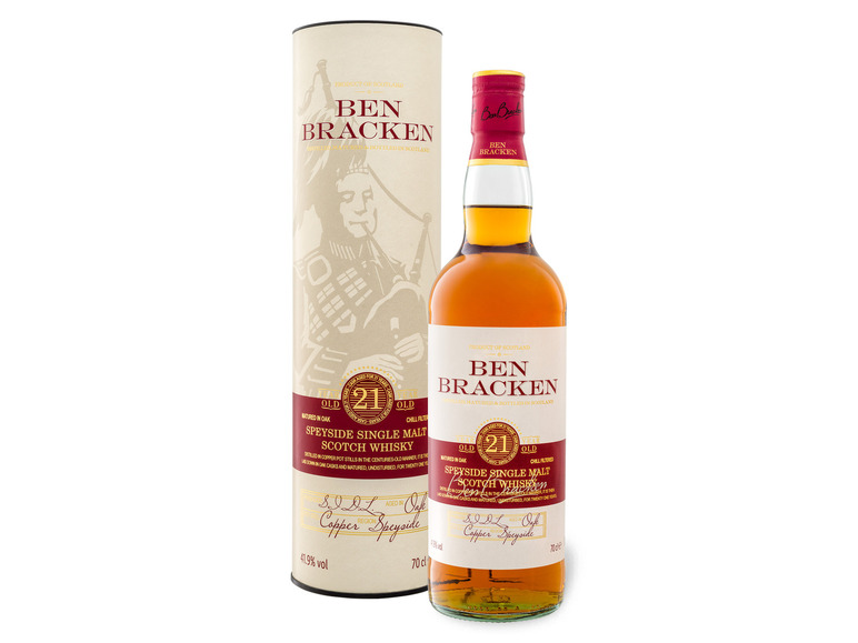 Vol 21 Speyside Ben Jahre 41,9% Malt Whisky Scotch Single Bracken Geschenkbox mit