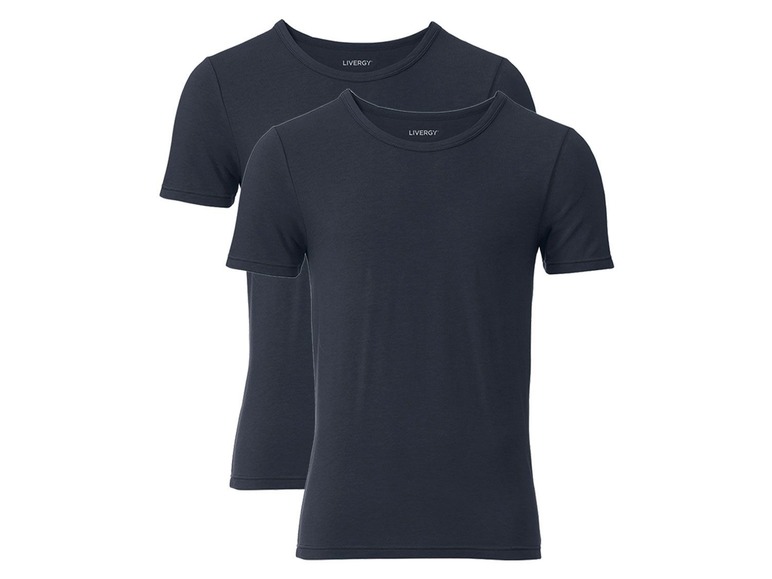 Gehe zu Vollbildansicht: LIVERGY® Unterhemd Herren, optimale Feuchtigkeitsregulierung, mit Baumwolle, 2 Stück - Bild 5