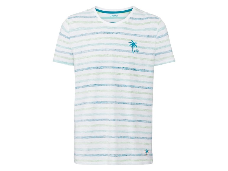 Gehe zu Vollbildansicht: LIVERGY® T-Shirt Herren, mit kleiner Stickerei am Saum, aus reiner Baumwolle - Bild 7