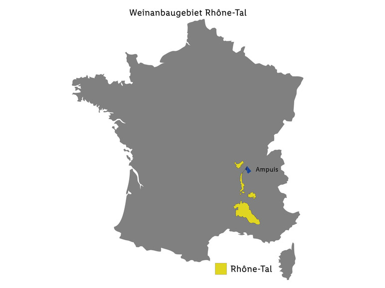 Gehe zu Vollbildansicht: Les Aumôniers Séguret Côtes du Rhône Villages AOP trocken, Rotwein 2020 - Bild 2