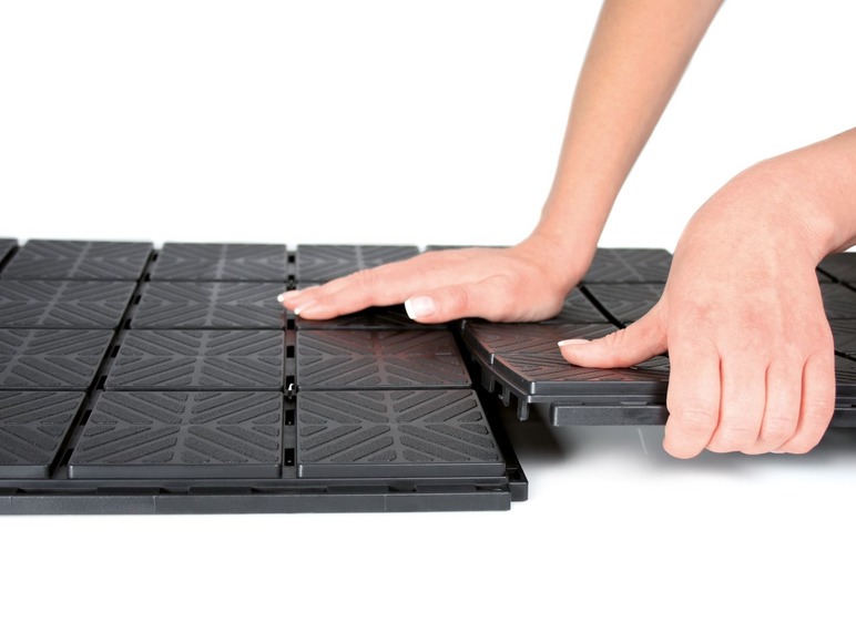 cm, Prosperplast »Easy 40x40 Square«, Bodenplatten Beetplatten Klicksystem mit rutschfest,