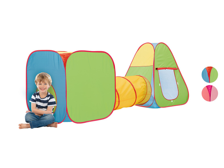 Gehe zu Vollbildansicht: Playtive Kinder Pop-up Spielzelt mit Tunnel - Bild 1