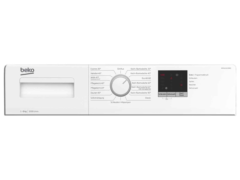 Gehe zu Vollbildansicht: BEKO Waschvollautomat WML61023NR1 weiß 6kg - Bild 3