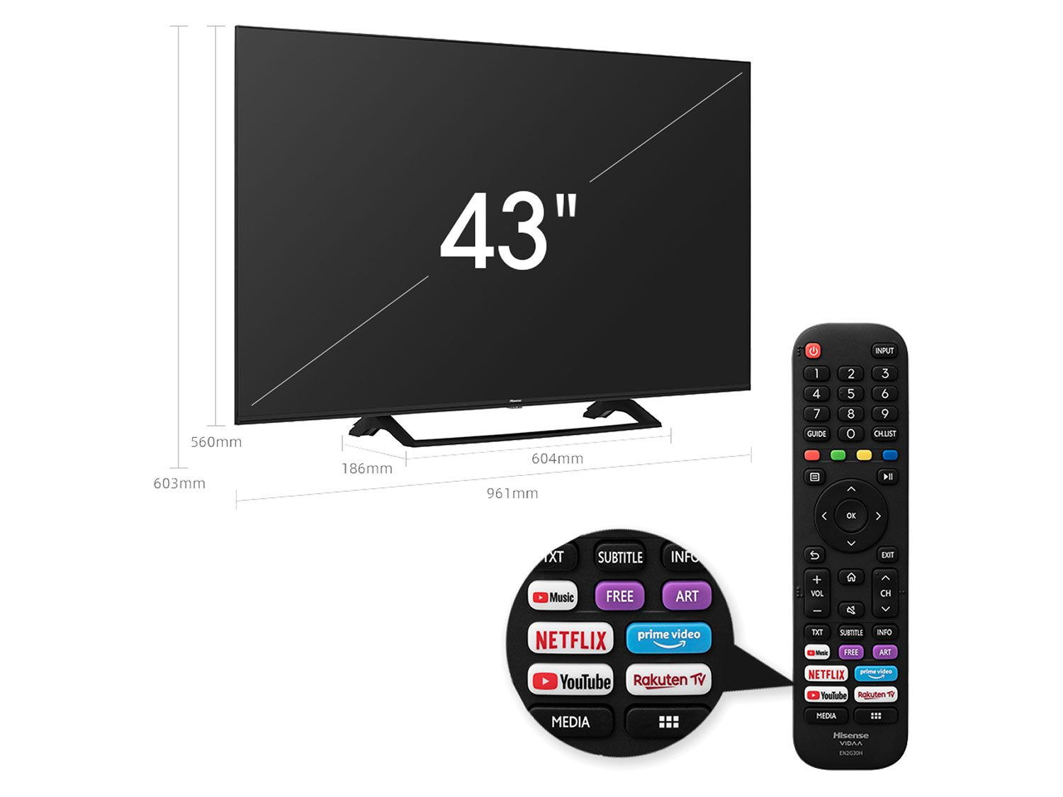 Hisense SmartTV A7300F Fernseher UHD 4K