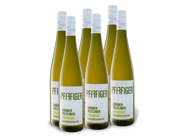 6 x 0,75-l-Flasche Veltliner Grüner Weinpaket Weißwein Pfiffiger trocken, Premium