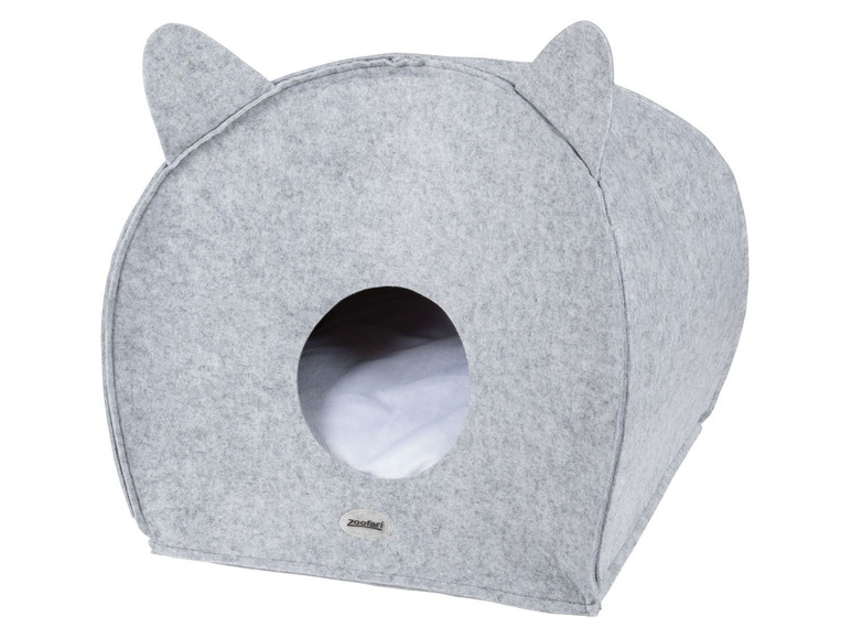 Gehe zu Vollbildansicht: ZOOFARI® Katzenhöhle, zusammenklappbar, mit herausnehmbarem Kissen - Bild 1