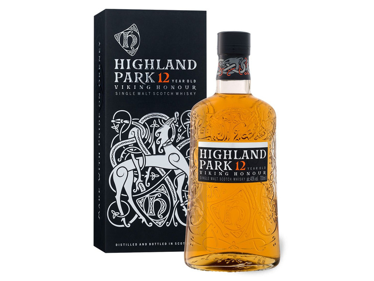 Highland Park Years Geschenkbox 12 40% VIKING Vol Single Scotch HONOUR Malt Whisky mit