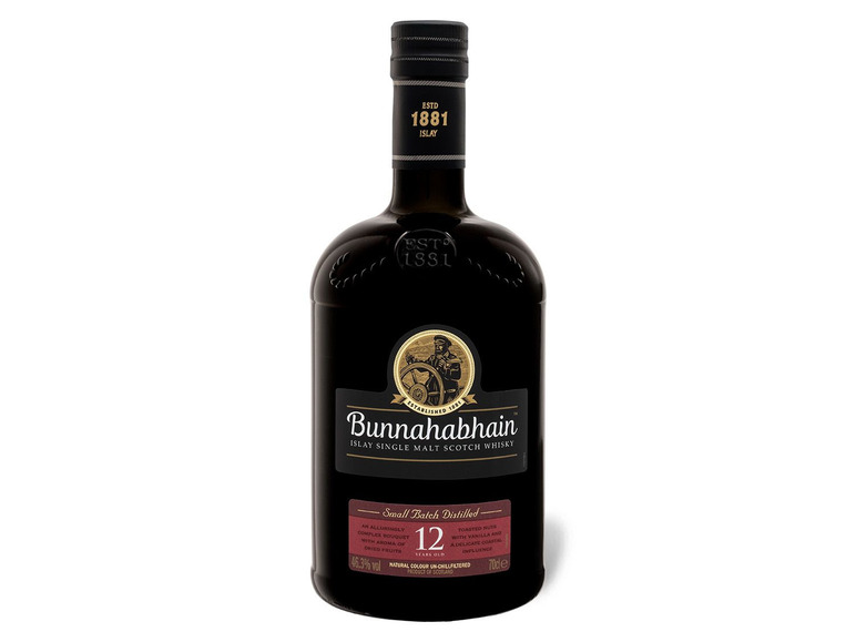 Bunnahabhain Islay Single Scotch Whisky mit Jahre 46,3% Vol Geschenkbox 12 Malt