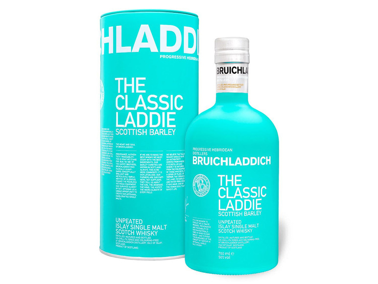 Bruichladdich The Classic Single Laddie Whisky Unpeated Malt 50% Geschenkbox Scotch Vol mit Islay