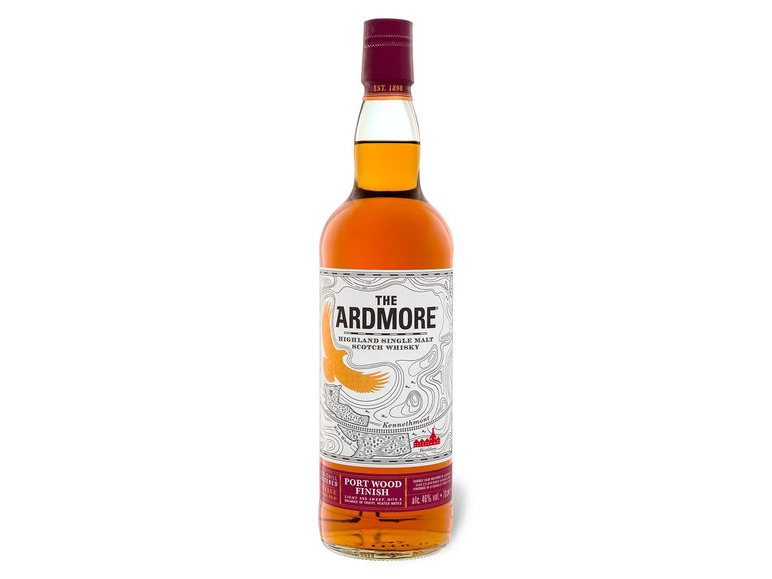 Gehe zu Vollbildansicht: The Ardmore Old Port Wood Finish Highland Single Malt Scotch Whisky 12 Jahre mit Geschenkbox 46% Vol - Bild 2
