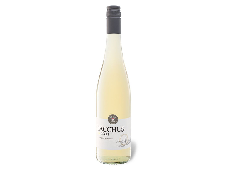 GWF Bacchus zu Tisch Baden QbA halbtrocken Weißwein 2021