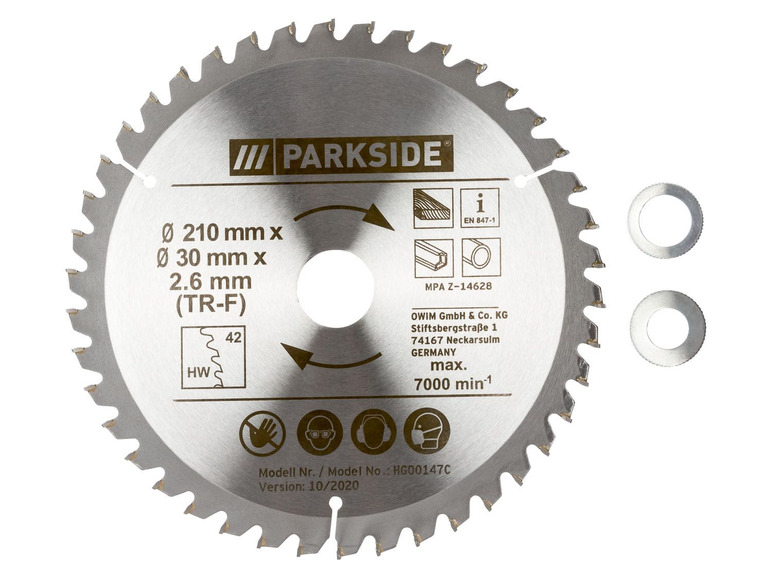 Gehe zu Vollbildansicht: PARKSIDE® Kreissägeblatt »PKSB 210«, 210 mm, aus Stahl - Bild 2