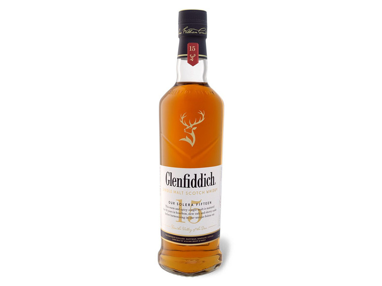 Glenfiddich Solera Jahre mit 40% Malt 15 Vol Whisky Speyside Single Geschenkbox Scotch Reserve