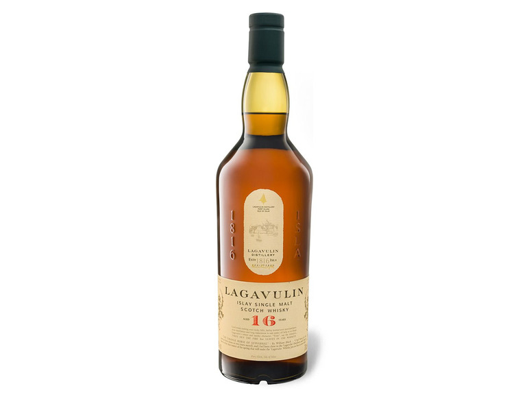 Lagavulin Islay Whisky mit 43% Jahre Vol Malt Scotch Geschenkbox 16 Single