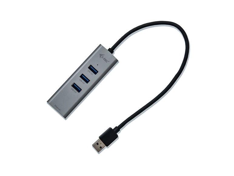 Gehe zu Vollbildansicht: i-tec USB 3.0 Metal HUB 3 Port + Gigabit Ethernet Adapter - Bild 2