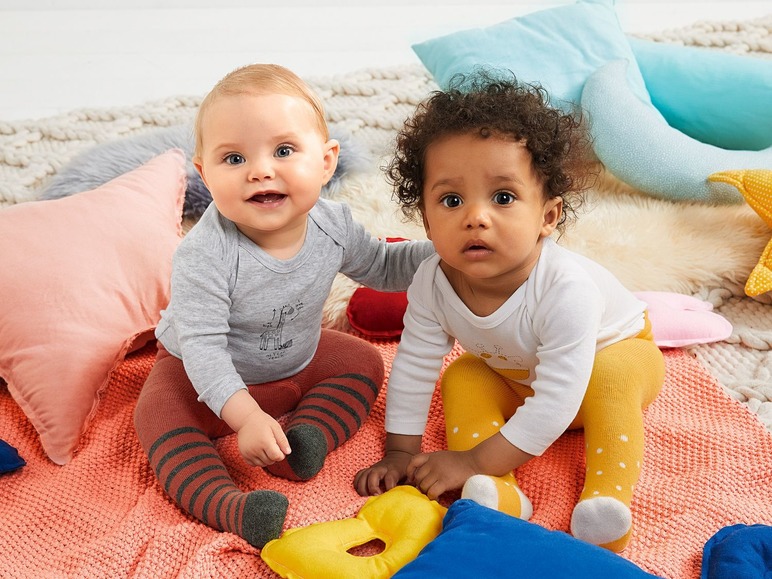 Gehe zu Vollbildansicht: LUPILU® Baby Strumpfhose Mädchen, 2 Stück, Komfortzwickel, mit Bio-Baumwolle - Bild 5