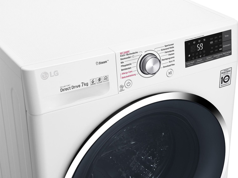 Gehe zu Vollbildansicht: LG Waschmaschine »F14WM7TS2«, A+++ Energieeffizienz, 7 kg Füllmenge, Smart ThinQ™ - Bild 7
