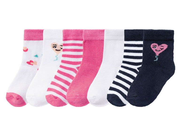 Gehe zu Vollbildansicht: LUPILU® Kleinkinder Socken Mädchen, 7 Paar - Bild 10