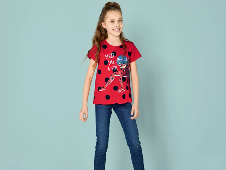 Gehe zu Vollbildansicht: Kinder/ Kleinkinder T-Shirt Mädchen, 2 Stück, aus reiner Baumwolle - Bild 3