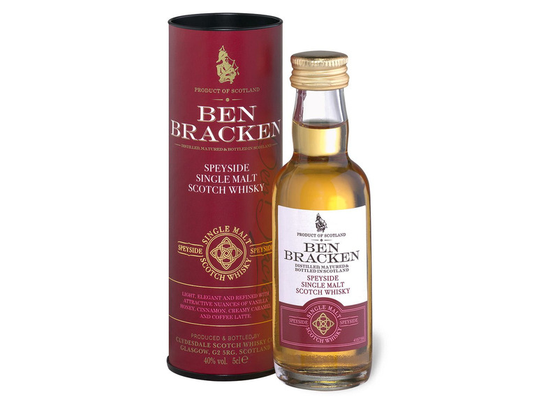 Ben Bracken Single Malt Scotch 3 Whisky 40% Mini-Pack 0,05 l, Vol x