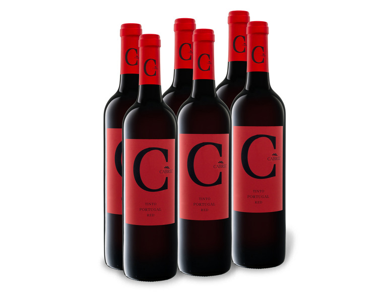 Vinho Cabriz Regional x IGP, 0,75-l-Flasche-Weinpaket 6 C Terras do Dão Rotwein