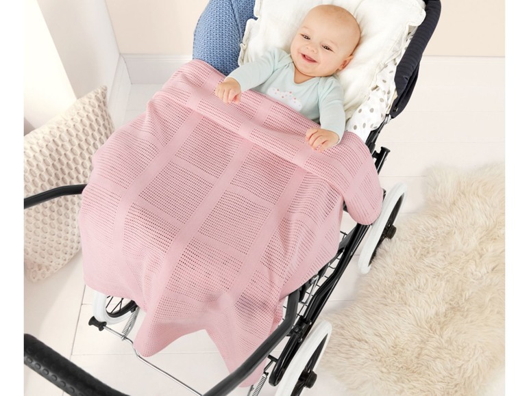 Gehe zu Vollbildansicht: LUPILU® Babydecke, 70 x 90 cm, gewebtes Design, geeignet für alle Jahreszeiten - Bild 4