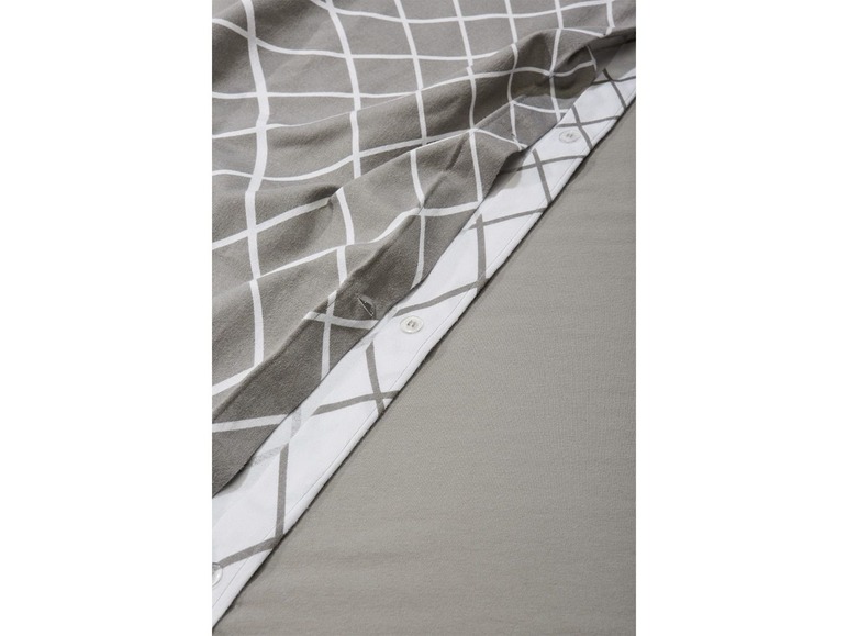 Gehe zu Vollbildansicht: MERADISO® Feinbiber Wendebettwäsche, 135 x 200 cm, verdeckte Knopfleiste - Bild 12