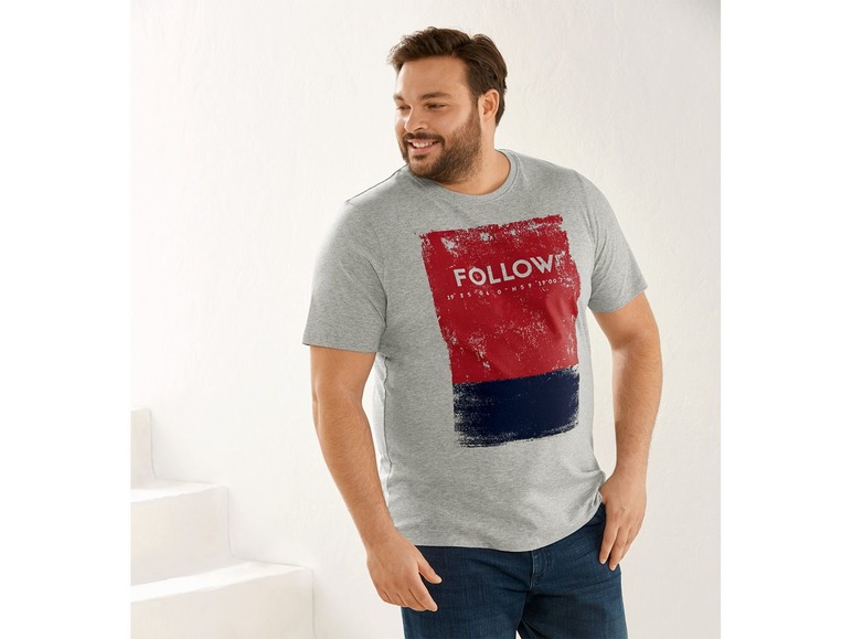 Gehe zu Vollbildansicht: LIVERGY® T-Shirt Herren, mit Rundhalsausschnitt, Tragekomfort durch reine Baumwolle - Bild 10