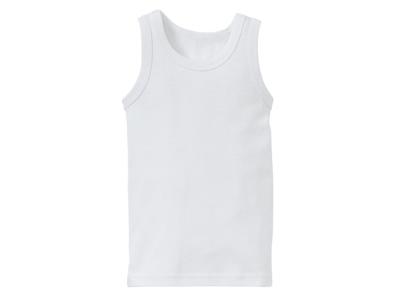 Gehe zu Vollbildansicht: LUPILU® Unterhemd Jungen, in Feinripp-Qualität, aus Baumwolle, mit Viskose, 3 Stück - Bild 10