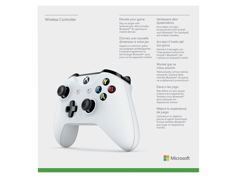 Gehe zu Vollbildansicht: Microsoft Xbox Wireless Controller, strukturierte Oberfläche, weiß - Bild 3