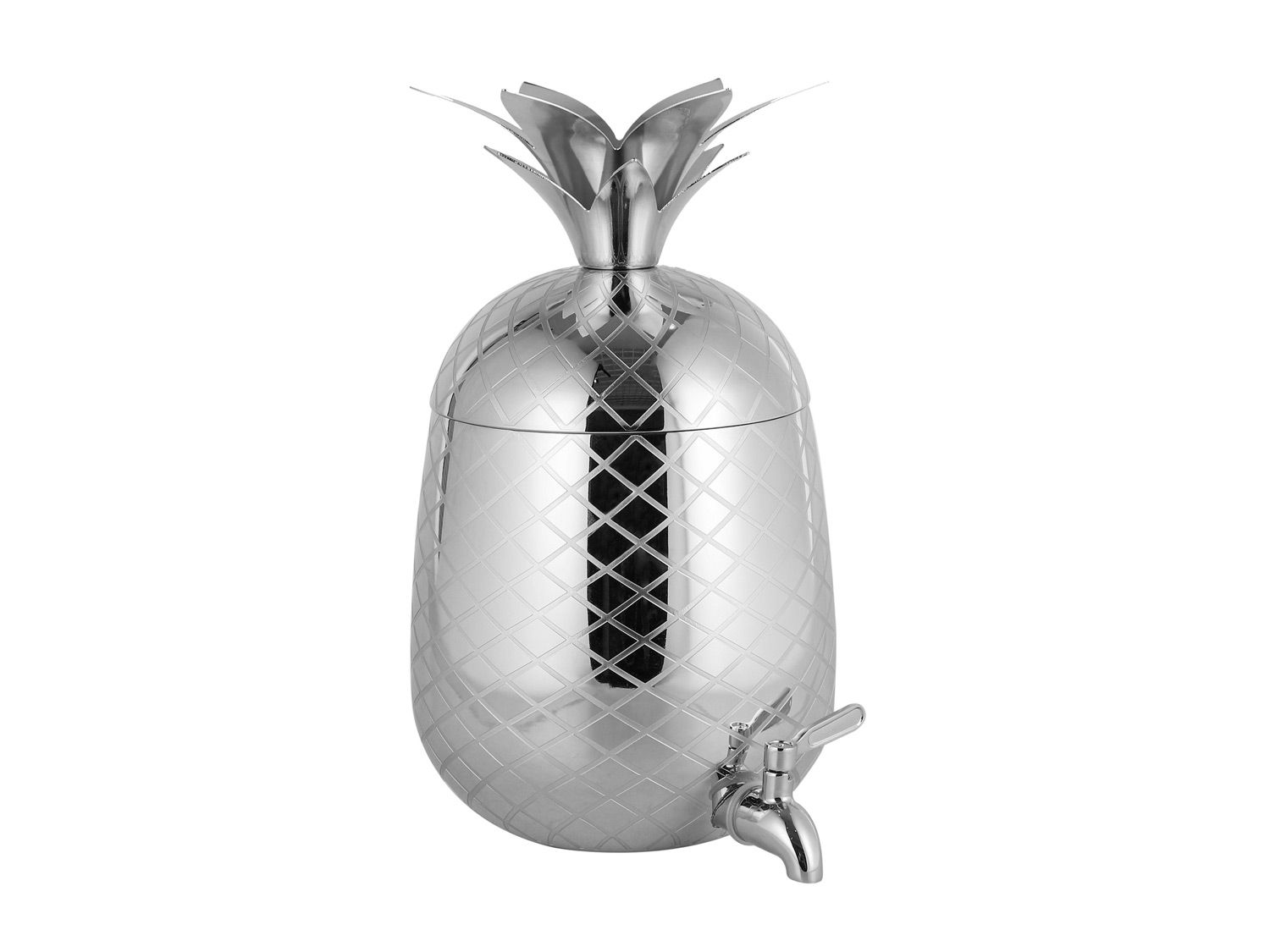 ECHTWERK Ananas Getränkespender 4,7L (silber)