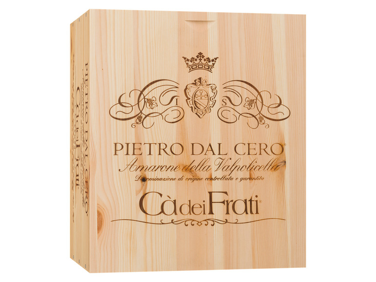 3 x Valpolicella Della 2016 Cero Pietro dei Rotwein trocken, Dal - Cà Original-Holzkiste 0,75-l-Flasche Frati DOCG Amarone