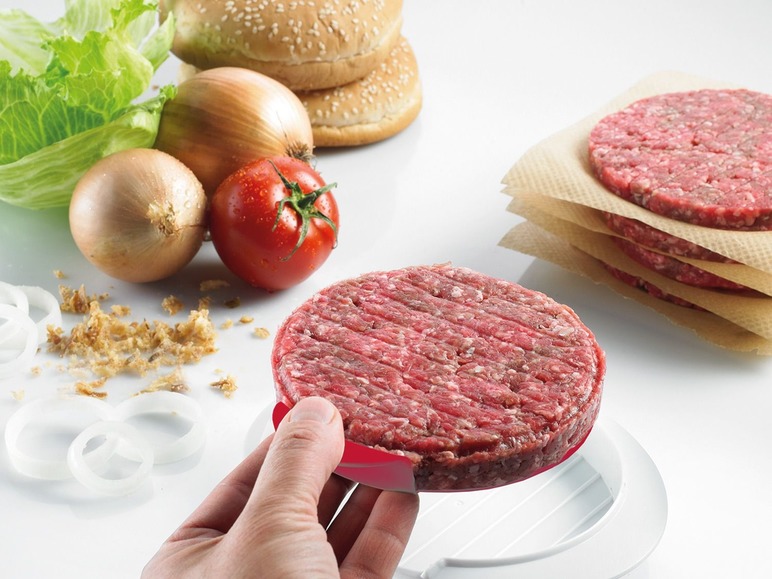 Gehe zu Vollbildansicht: WESTMARK Burgerpresse, 11 cm Durchmesser, Stempel mit Rillen, aus Kunststoff - Bild 4