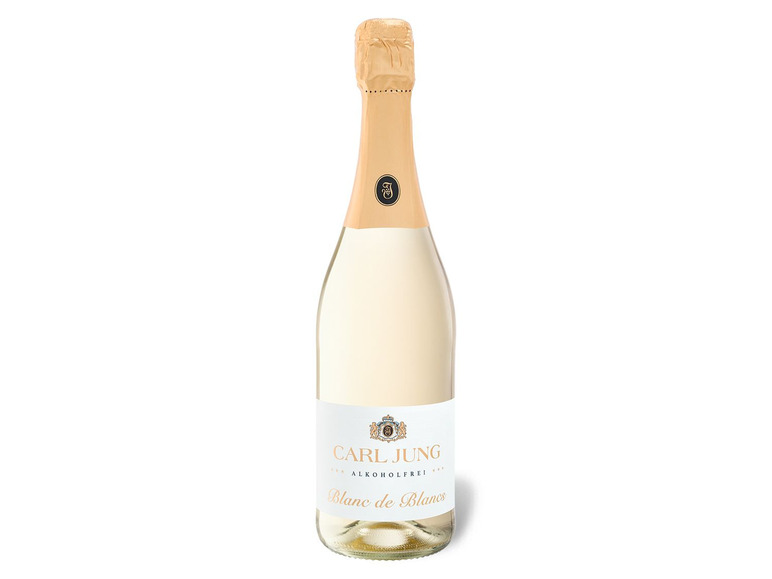 Gehe zu Vollbildansicht: Carl Jung Blanc de Blancs, schäumendes Getränk aus entalkoholisiertem Wein - Bild 1