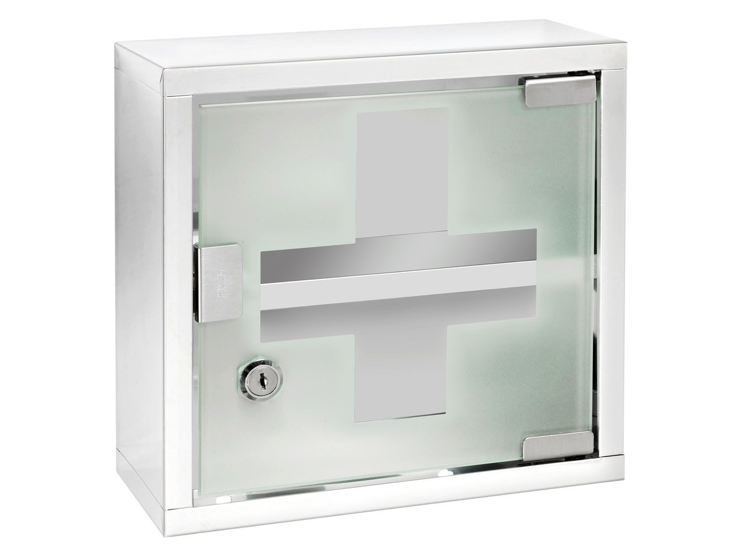 Wenko Medikamentenschrank, Edelstahl (glänzend, 25 x 25 cm) 25 x 25 cm