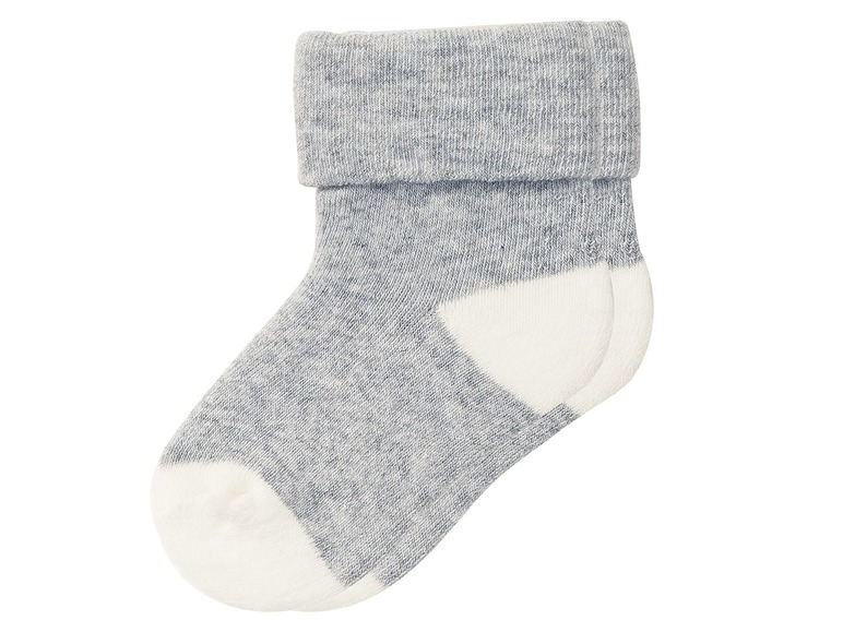 Gehe zu Vollbildansicht: LUPILU® PURE COLLECTION Baby Socken, enthält Bio-Baumwolle, weicher Umschlagbund, 5 Paar - Bild 3