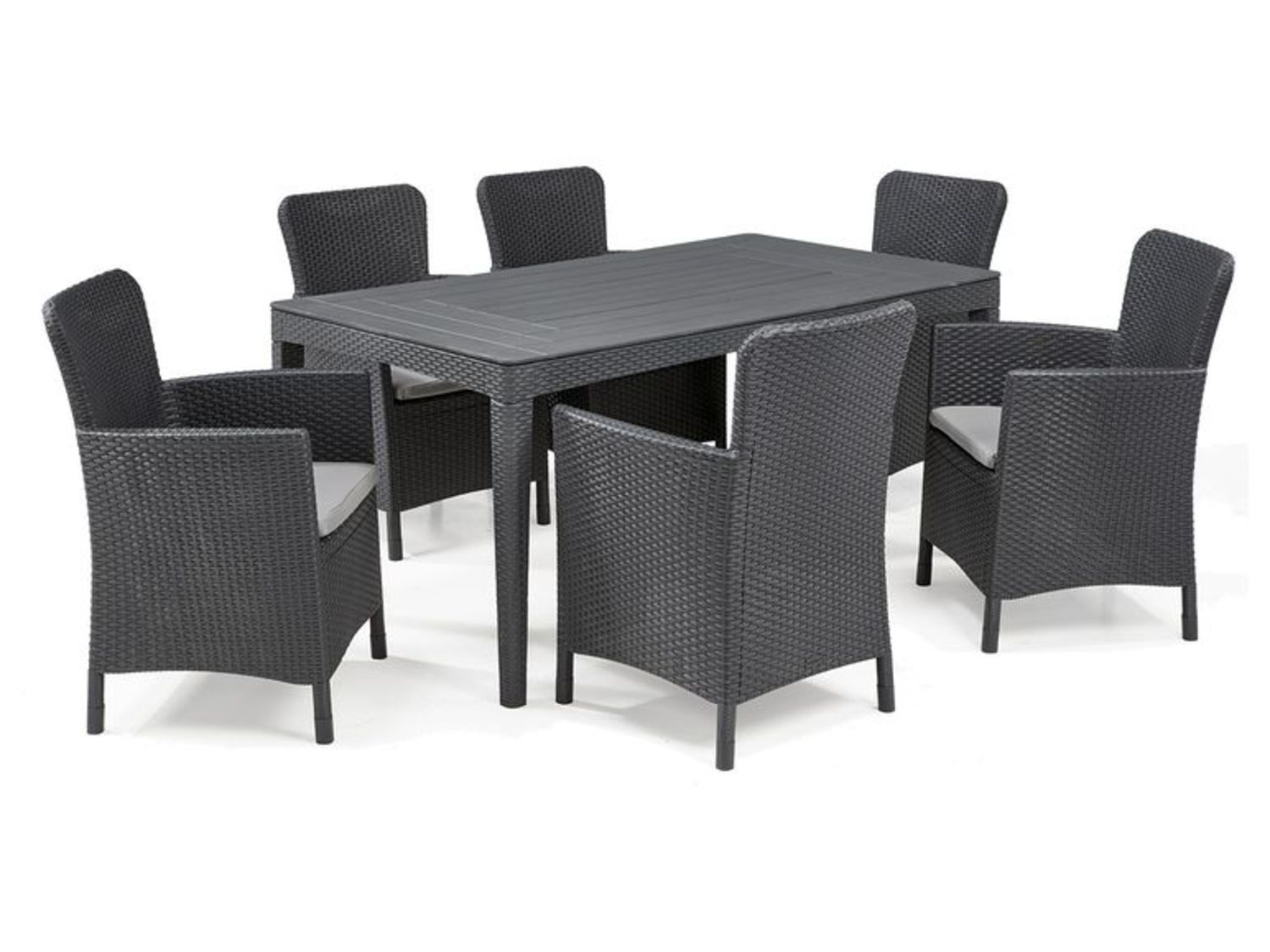 Keter Dining Set Girona-Miami (7-teilig, anthrazit)